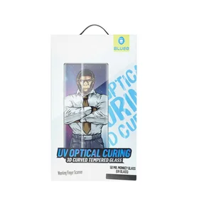 5D Mr. Monkey stikls - Samsung Galaxy S22 Ultra caurspīdīgs (UV stikls)