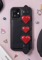 Kingxbar Sweet Series viedtālruņa apvalks dekorēts ar oriģinālajiem Swarovski kristāliem iPhone 12 Pro / iPhone 12 Pro Max melns