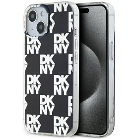 DKNY IML rūtainais mono raksts viedtālruņa apvalks iPhone 15 / 14 / 13 - melns