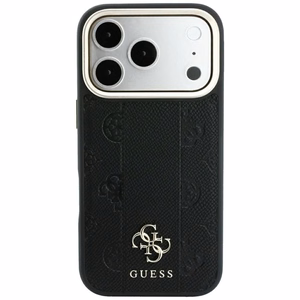 Maciņš IPHONE 18 Pro/17 Pro saderīgs ar MagSafe (Stripe Peony 4G Logo) (krāsa: melna)
