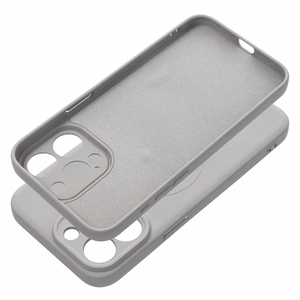 SILICONE MAG COVER viedtālruņa apvalks saderīgs ar MagSafe iPhone 15 Pro Max pelēks titāna