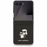 KARL LAGERFELD viedtālruņa apvalks SAMSUNG Z Flip7 KLHCZF7SAPKCNPK (Saffiano KC PIN) melns