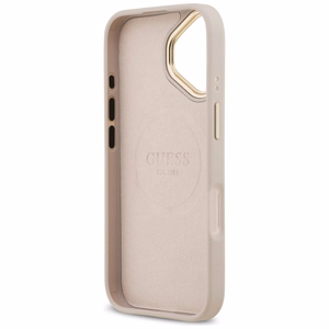 Guess 4G Logo Plate Magnētiskais apvalks iPhone 17 - rozā