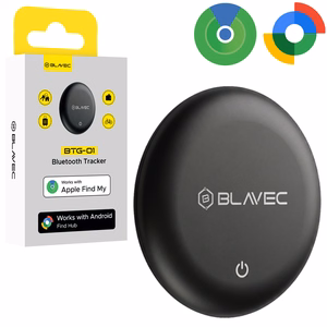 Melns Blavec BTG-01 Bluetooth priekšmetu izsekotājs Apple un Android ierīcēm (BTBTG01-B)