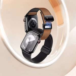 Strap to Apple Watch Forcell F-Design FA21 magnetic eco-friendly leather 38 / 40 / 41 mm black