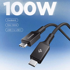 Spigen EB10010CC 100W 100 cm kabelis - Melns