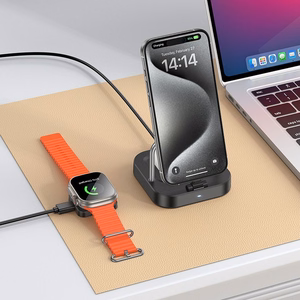 Wireles charger Hoco 3in1 3A 5W compatible with Apple Watch CQ16A black
