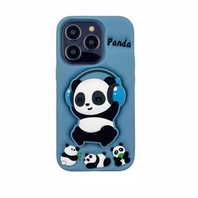 Maciņš 3D PANDA AR TURĒTĀJU IPHONE 15