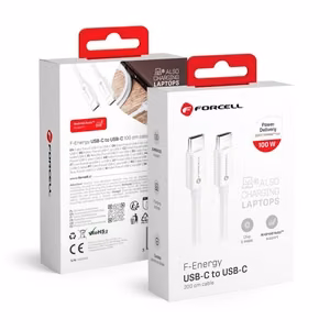 Кабель USB C to USB C Forcell F-Energy QC4.0 PD 5A 100W 2 m C339 белый