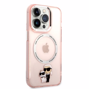 KARL LAGERFELD KLHMP14XHNKCIP IPHONE 14 PRO MAX 6.7 "MACIŅŠ ROZĀ/ROZĀ ICONIC KARL & CHUPETTE MAGSAFE
