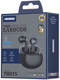 JELLICO bezvadu austiņas TWS15 melnas
