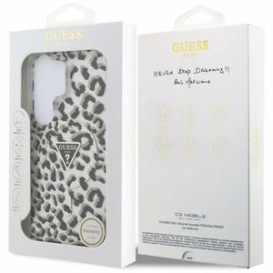 GUESS maciņš for SAMSUNG S26 Ultra GUHMS26LHLEGTGLK (Magnetic IML Leopard Print Triangle) melns