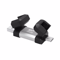 Silicon Power SP256GBUC3C51V1S USB flash drive 256 GB USB Type-A / USB Type-C 3.2 Gen 1 (3.1 Gen 1) melns, sudraba