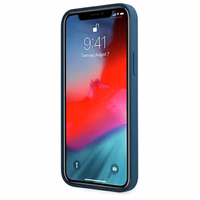 Guess GUHCP12LLSLMGBL iPhone 12 Pro Max 6.7" zils/zils cietais apvalks Metal Logo Script