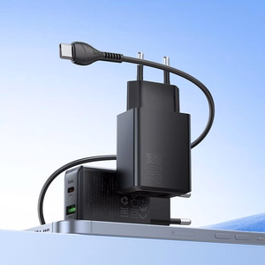 Зарядное устройство для телефона Hoco USB A + USB C QC3.0 PD AFC 3A 30W + кабель USB C к USB C N71 черный