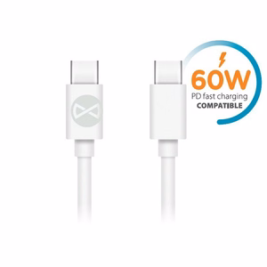 Forever cable USB-C - USB-C 1,0 m 60W white