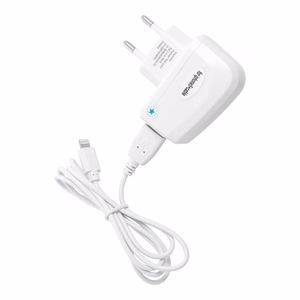 BLUE STAR LITE ceļojumu lādētājs 1A 5W USB A + kabelis USB A uz Lightning TFK-TC-1095B balts