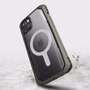 Raptic X-Doria Drošības apvalks iPhone 14 ar Magnētisko bruņu pārklājumu zaļš