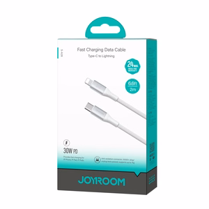Joyroom S-A28 USB-C – Lightning kabelis 30W, 2 m, balts