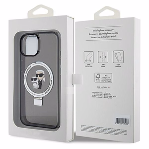 Karl Lagerfeld KLHMP15MHMRSKCK iPhone 15 Plus 6.7"black/black hardcase Ring Stand Karl&Choupette MagSafe