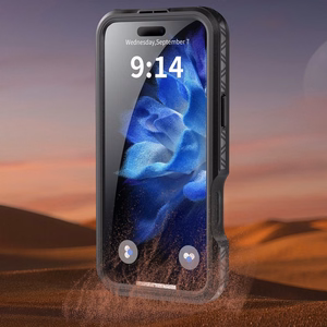 Ūdensnecaurlaidīgs apvalks SHELLBOX GT saderīgs ar MagSafe IPHONE 16 Plus melns