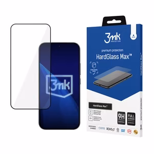 3mk HardGlass Max melns – tālruņa ekrāna aizsargs modelim Xiaomi 17T
