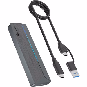 ICY BOX IB-1826MCL-CU31 – M.2 SATA and NVMe SSD enclosure with USB 3.2 Gen 2 and RGB lighting