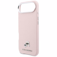 Karl Lagerfeld Karl & Choupette Head Pins Saffiano MagSafe iPhone Air Maciņš - rozā