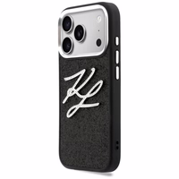 Karl Lagerfeld IML Glitter KL Diamond Logo Maciņš for iPhone 17 Pro - melns