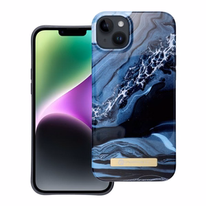 FORCELL F-PROTECT Mirage viedtālruņa apvalks saderīgs ar MagSafe IPHONE 14 Plus okeāna marmors