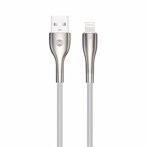 Forever Sleek cable USB - Lightning 1,0 m 2.4A white