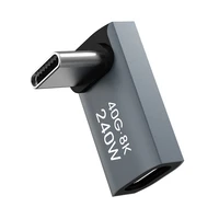 Wozinsky WPKF-01 USB-C - USB-C 40Gb/s 240W 8K OTG leņķa adapteris - pelēks