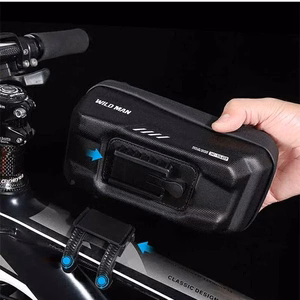WILDMAN ceļojumu soma velosipēda rāmim ar rāvējslēdzēju, 1L (4 "- 7"), XS2, melna