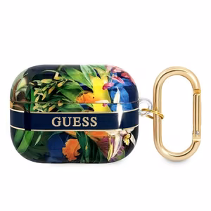 Guess GUAPHHFLB AirPods Pro cover blue/blue Flower Strap Collection