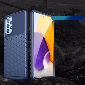 Thunder viedtālruņa apvalks elastīgs bruņu apvalks Samsung Galaxy A73 zila