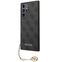 Guess GUHCS23LGF4GGR S23 Ultra S918 pelēks/pelēks cietais apvalks 4G Charms kolekcija