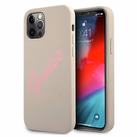 Guess GUHCP12MLSVSGP iPhone 12/12 Pro 6.1" pelēks rozā/pelēks rozā cietais apvalks Silikona Vintage