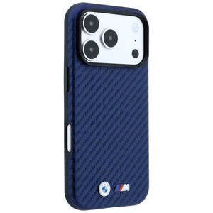 BMW M Carbon Metal Logo MagSafe maciņš modelim iPhone 17 Pro / 18 Pro – tumši zils