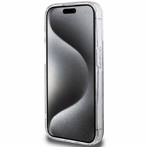 Guess IML GCube MagSafe viedtālruņa apvalks iPhone 15 Pro Max - melns