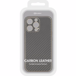 TEL PROTECT Leather Carbon viedtālruņa apvalks Xiaomi Redmi Note 11 5G/Note 11S 5G/Poco M4 Pro 5G melns