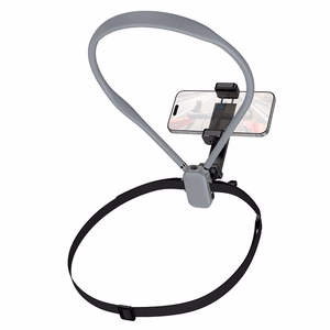 Neck universal phone holder Hoco K30 melns pelēks