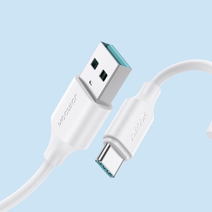 Joyroom Long-Lasting Series A9 USB-A / USB-C 3A kabelis 1m - balts