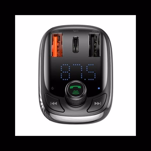Auto lādētājs Baseus "PPS Quick" Melns (lādētājs / FM Transmitter / USB / Hands Free)