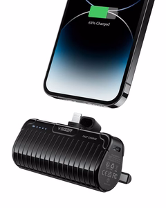 Внешний аккумулятор Veger PlugOn (W0558P) PD QC3.0 2,4A 20W 5000 mAh со встроенным коннектором Lightning чёрный