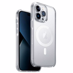 Uniq Combat Magclick Charging viedtālruņa apvalks iPhone 14 Pro - caurspīdīgs