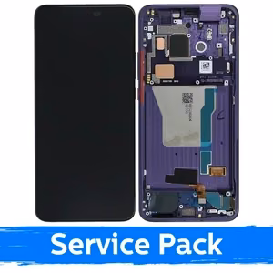 LCD displejs, saderīgs ar Xiaomi Poco F2 Pro, ar rāmi / Electric Purple / (Service Pack)