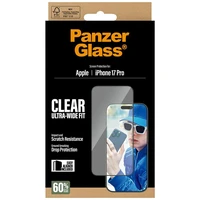 PanzerGlass īpaši plats EasyAligner rūdītais aizsargstikls iPhone 17 Pro viedtālrunim