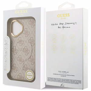 GUESS viedtālruņa apvalks IPHONE 17, saderīgs ar MagSafe GUHMP17SP4MSEGCP (PU 4G ar Classic), rozā