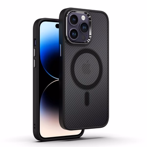 Tel Protect magnētiskais oglekļa viedtālruņa apvalks Iphone 13 Pro melns