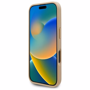 Karl Lagerfeld Hot Stamp MagSafe iPhone 16 apvalks - beigs